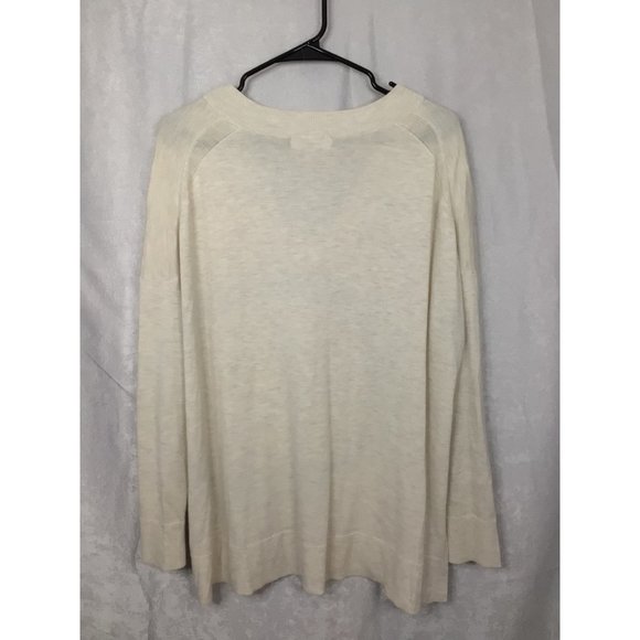 Chelsea 28 Everyday V-Neck Pullover Sweater SZ 1 Oatmeal - Picture 4 of 11